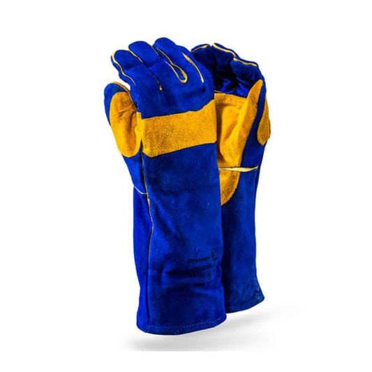 Dromex Weld Blue Leather Gloves