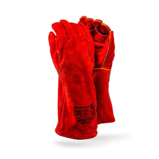 Dromex Weld Red Leather Gloves